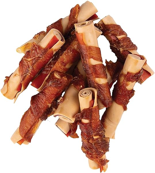 DREAMBONE MINI STICKS WRAPPED WITH REAL CHICKEN, RAWHIDE FREE DOG CHEW STICKS, 15 COUNT