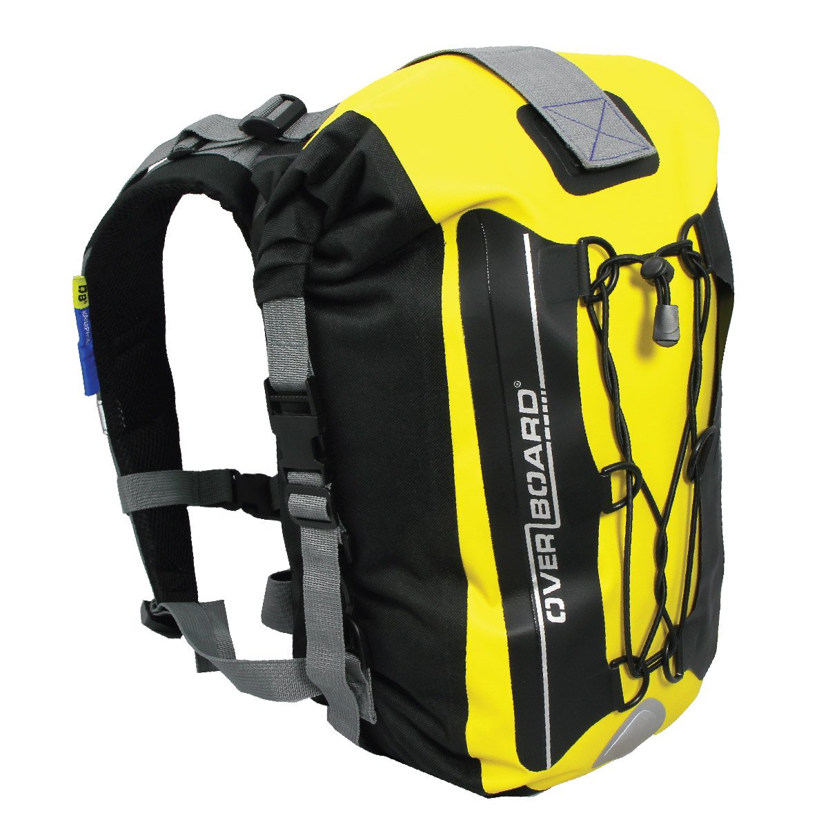 OverBoard Premium Waterproof Backpack | 20 Liter Floating Pack | 100% Waterproof Dry Bag with 2-Way Roll Top Sealing System (Yellow)