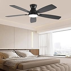 NKPU 52inch Flush Mount Ceiling Fans with Lights