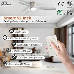 Sofucor 52 Inch Smart Ceiling Fan with