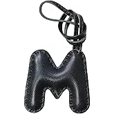 Fuerxy Initial Keychain, Fashion Leather Letter Bag Charms for Handbags Bag Accessories Purse Charms