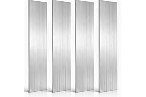 Tlence 4 Pack Aluminum Flat Bars, 1/4" Thickness x 3" Width x 12" Length Aluminums Plate Sheet, 6061 General Purpose Aluminum Rectangular Strip, Square Solid Extruded Metal Slats Mill Stock