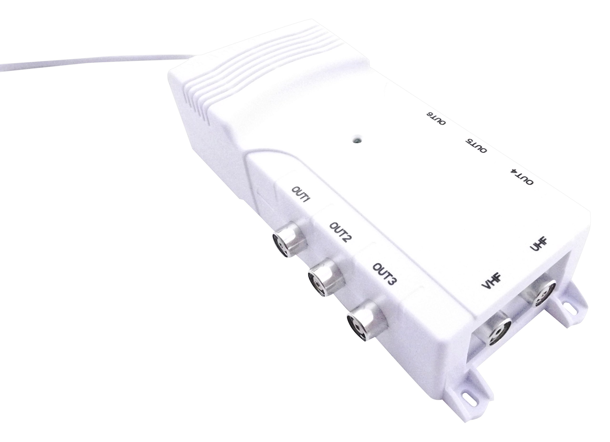 75 SERIES DAR260 2-in-6 Out IR Pass Distribution Signal Amplifier Booster - White