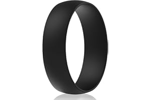 ThunderFit Silicone Wedding Rings Unisex, Rubber Engagement Bands 6.3mm Wide 1.65mm Thick - 1/2/3/4/5/6/7 Variety Multipack