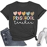 Teacher Shirts Women Preschool Shirt Back to School Shirt Short Sleeve Tee Tops
