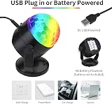 CATPOWER Remote Battery Powered Portable Sound Activated Party Lights RGB Disco view 2