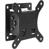 Mount-It! Tilting TV Wall Mount 24-32 in, 1.65 in Profile, Quick Release | VESA 75x75-100x100mm, 30 lb capacity, tilt +5 to -15 deg, 1.65 in profile, quick release, single stud, wood/metal, concrete