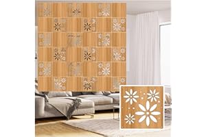 Hanging Room Divider Decorative Screen Panel Privacy Partition for Home Bedroom(Natural a,7Pcs)