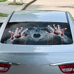 Horror Ghost 3D Transparent Car Back Rear Window