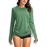 SANTINY Women's UPF50+ Rash Guard SPF Long Sleeve Swimsuits Top UV Sun Protection Swim Shirts for Woman