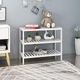 Vencier Bamboo Shoe Rack Natural 3 Tier Easy Assembly Strong Design view 7