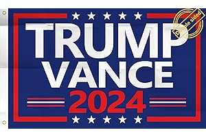 WENWELL Trump Vance 2024 Flag Double-Sided 3x5 Ft - Make America Great Again Trump Vance '24 Presidential Campaign Banners for car Boat Outdoor,Premium 3-Ply Durable Material,Blue