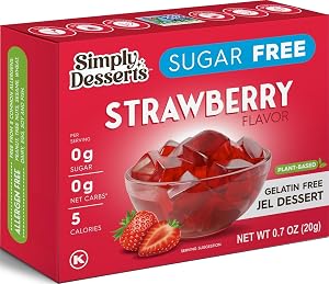 Simply Delish, Jel Dessert Strawberry, 0.7 Ounce