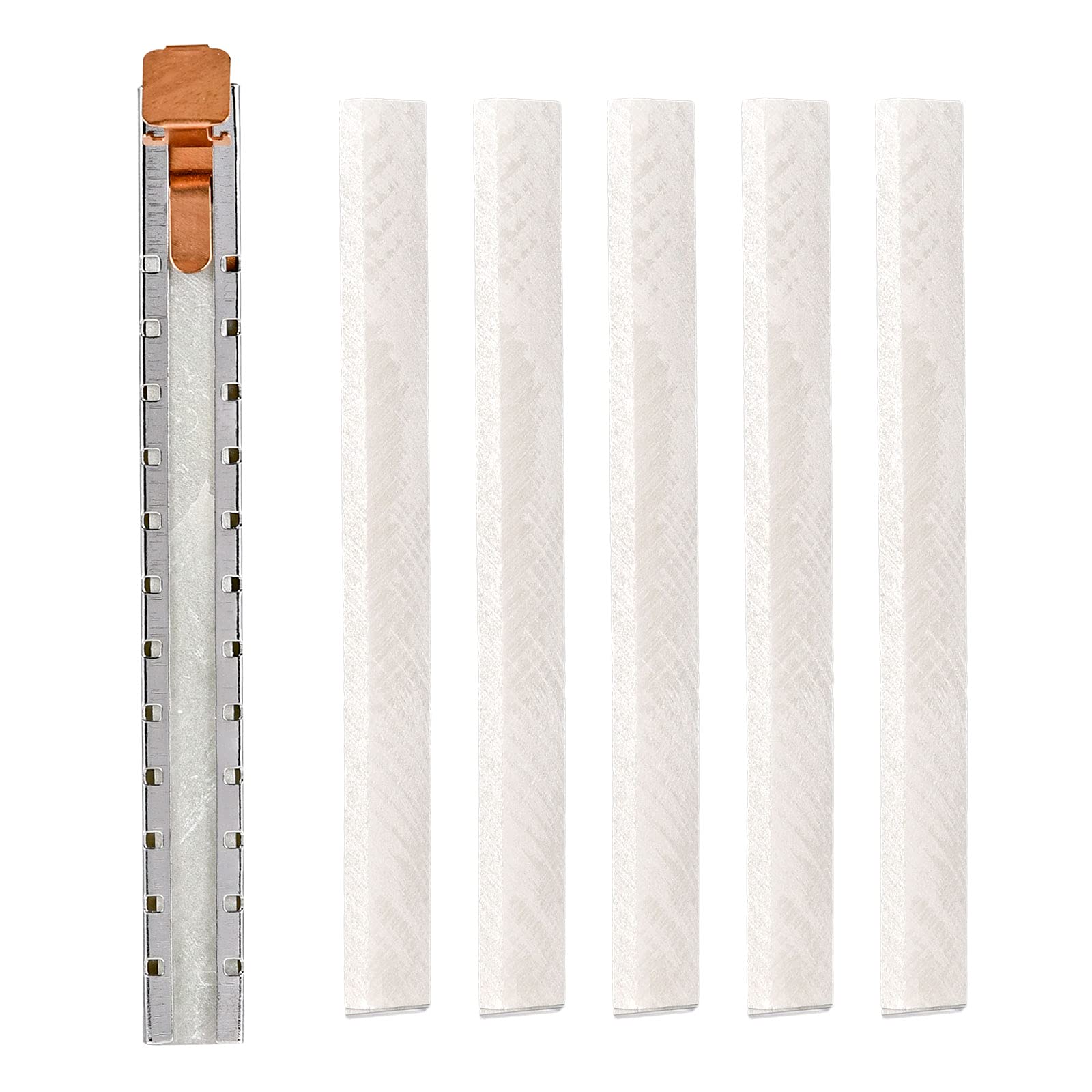 JJDD Carkio 1 PCS Flat Soapstone Holder with 6 PCS Refills,Welding Talc Steel Scribing Tool with Bracket Compatible with Making Detachable Markings On Steel, Aluminium and Cast Iron