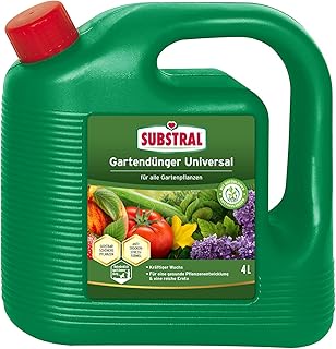 Substral Gartendünger Universal, Flüssigdünger für Blumen, Sträucher, Bäume, Beeren, Obst und Gemüse, 4 L