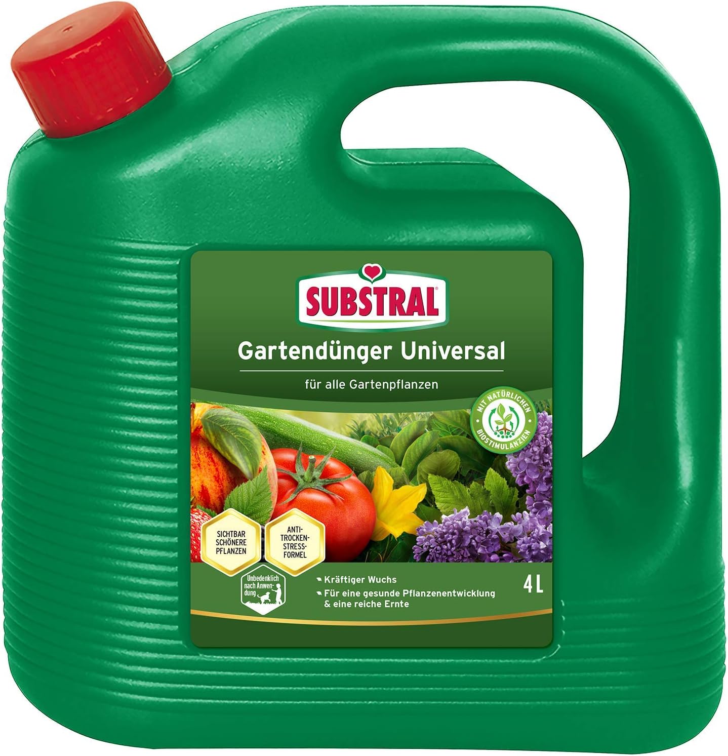 Substral Gartendünger Universal, Flüssigdünger für Blumen, Sträucher, Bäume, Beeren, Obst und Gemüse, 4 L