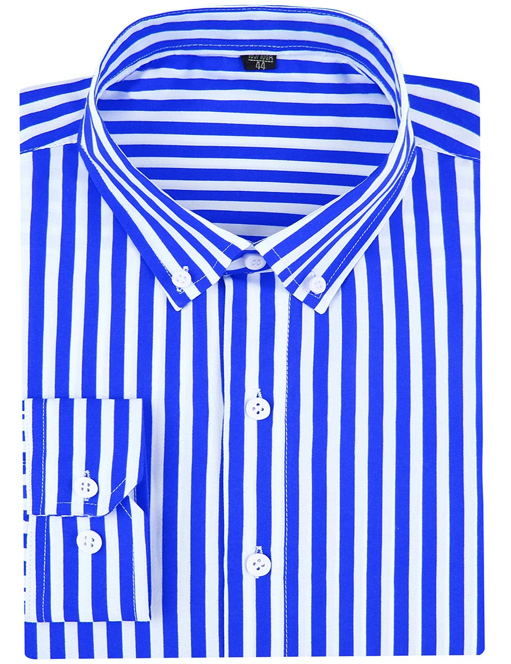 Sleeved Vertical Striped Dress Shirts 