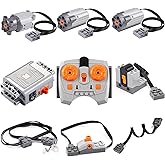 Cobers 9-in-1 Motor-Kit Power-Function-Set Compatible with Major Brand | Include Motor-Set IR-Receiver Adjustable-Speed-Remote-Control AA-Battery-Box Switch Light/Extension Wire
