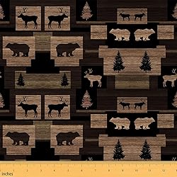 Deer Fabric by The Yard, Camper Upholstery, Elk