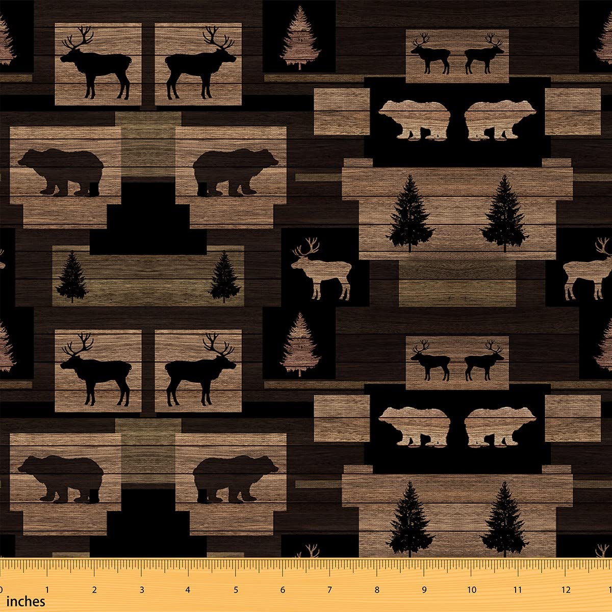 Deer Fabric by The Yard, Camper Upholstery, Elk