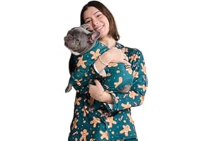 Spark Paws Christmas Matching Dog and Owner Pajama Top, Festive Holiday Family Outfit Sets