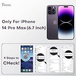 TOCOL [5 in 1 for iPhone 14 Pro Max Case, 2 Screen