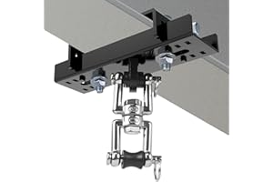 FOOZET Punching Bag Hanger,Beam Clamp Heavy Bag Mount,Heavy Duty Holder for Boxing,Heavy Bag hangerStainless Steel Swivel Chain with Carabiner