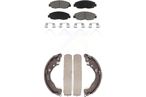 Transit Auto Front Rear Ceramic Brake Pads And Drum Shoes Kit Replacement For Honda Civic KCN-100399