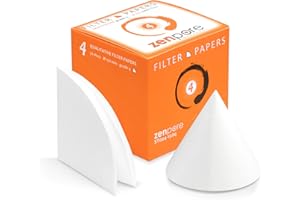 Qualitative Filter Paper 15 cm Quadrant Folded Filter Paper, Qualitative Grade 4 - ZENPORE Fast Flow 150 mm (50 Discs)