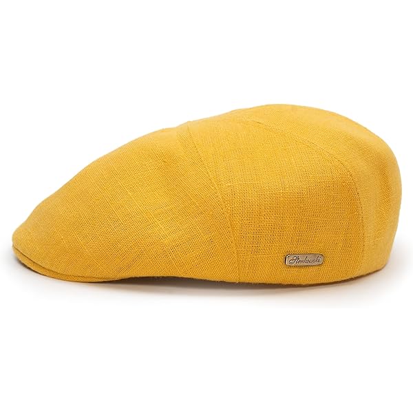 Sterkowski RUSTY Leinen Sommer Flat Cap Super Leicht Duckbill Schiebermütze