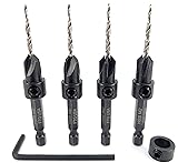 FTG USA 4 Pc #4 (7/64") Adjustable Wood Countersink