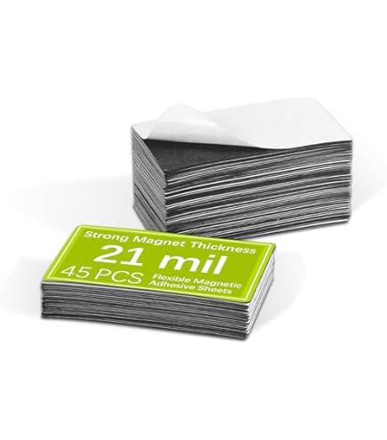 Amazon.com : Self Adhesive Magnetic Mount for Business Card Magnets & Save  The Date Cards- Peel n Stick Backs - 20 mil (100) : Office Products