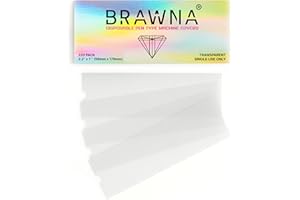 BRAWNA 220 Pack PMU Machine Pen Cover - Microneedling Machine Sleeve - PMU Supplies - Color - Clear