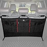 AMEIQ Car Trunk Organizer, Elastic Cargo Nets Bag, Seat Back Mesh Storage, Hanging Netting Holder for Toys Tools Cloth Grocer