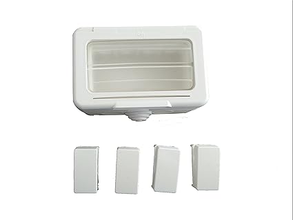 c&s electric 4 Module Waterproof Gang Box with Four 6A Switch. Use in roof top Lighting, Garden Lighting etc. to Protect Shock.