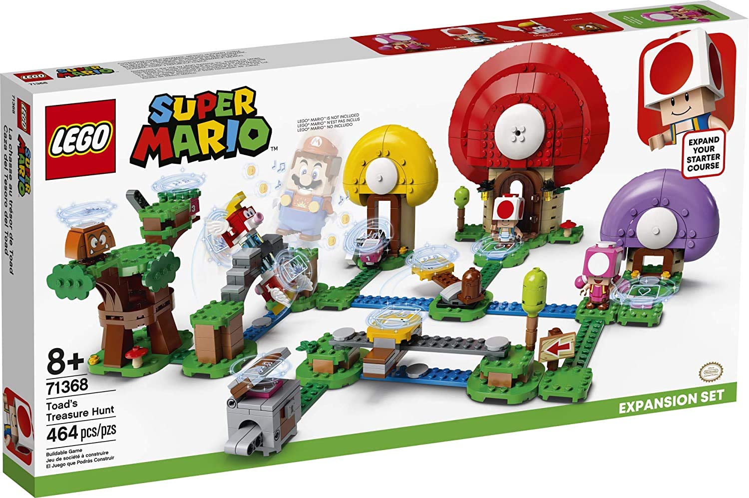 LEGO 71368 Super Mario Toad’s Treasure Hunt Expansion Set Buildable Game