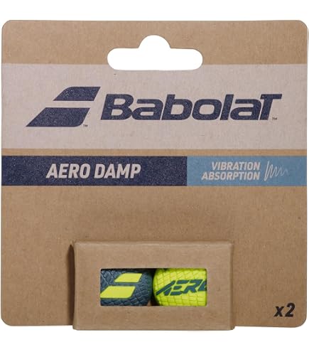 Amazon.com : Babolat Aero Dampener X2 (Black Yellow) : Sports