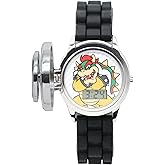 Accutime Kids Nintendo Super Mario Digital Flashing LCD Quartz Childrens Wrist Watch for Boys, Girls, Toddlers with Black Color Strap (Model: GSM4195AZ)