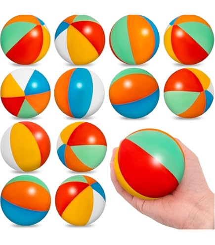 Pool Party Closeup Of Colorful Beach Balls On The Sand At The