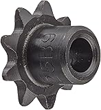Browning 25B9 Minimum Bore Roller Chain Sprocket, Single Strand, Steel, 1/4" Stocked Bore, 9 Teeth