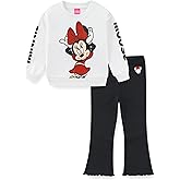 Disney Minnie Mouse Girls Sweatshirt and Flared Legging Pants Set for Infant to Toddlers