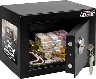 ZENO Safe Box 6.6L Steel Lock Security Safe with 3 Keys