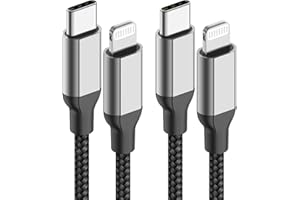 10ft USB C to Lightning Cable 2Pack,[Apple MFi Certified]Power Delivery USB C iPhone Charger Fast Charging,10 foot Nylon Brai