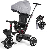 7 in 1 Tricycle for Toddlers 1-5, Folding Baby