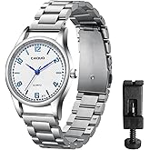 BOSHIYA Silver Watches for Women Classic Business Analog Quartz Women Watch with Stainless Steel Band Waterproof Ladies Dress Watch