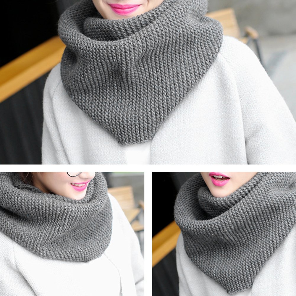 VBG VBIGER Women Infinity Scarf Winter Warm Ribbed Thick Knit Circle Loop Cowl Scarves