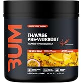 RAW Pre Workout Powder, Thavage (Beach Bum) - Chris Bumstead Sports Nutrition Supplement for Men &amp; Women - Cbum Pre Workout for Working Out, Hydration, Mental Focus &amp; Energy - 40 Servings