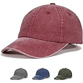 Kids Baseball Cap for Age 2-5,Adjustable Vintage Washed Cotton Toddler Baseball Hat for Boys & Girls