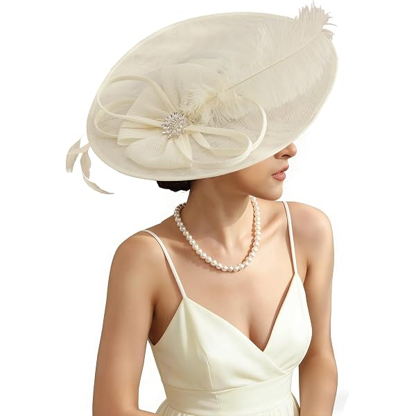 5PCS Fascinators Hat for Women Tea Party Mesh Ribbons  display picture 3