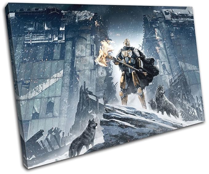 Bold Bloc Design - Destiny Rise of Iron XBOX ONE PS4 Gaming 120x80cm SINGLE Leinwand Kunstdruck Box gerahmte Bild Wand hangen